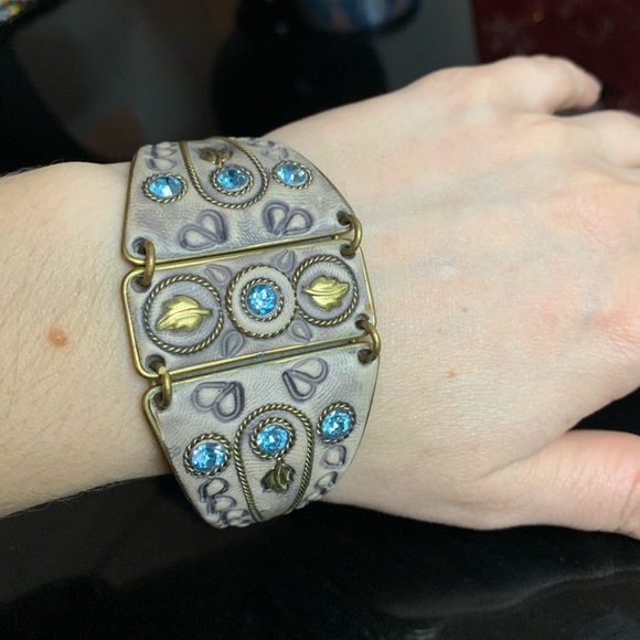 Vintage bracelet with blue diamonds💎 - Picture 5 of 7